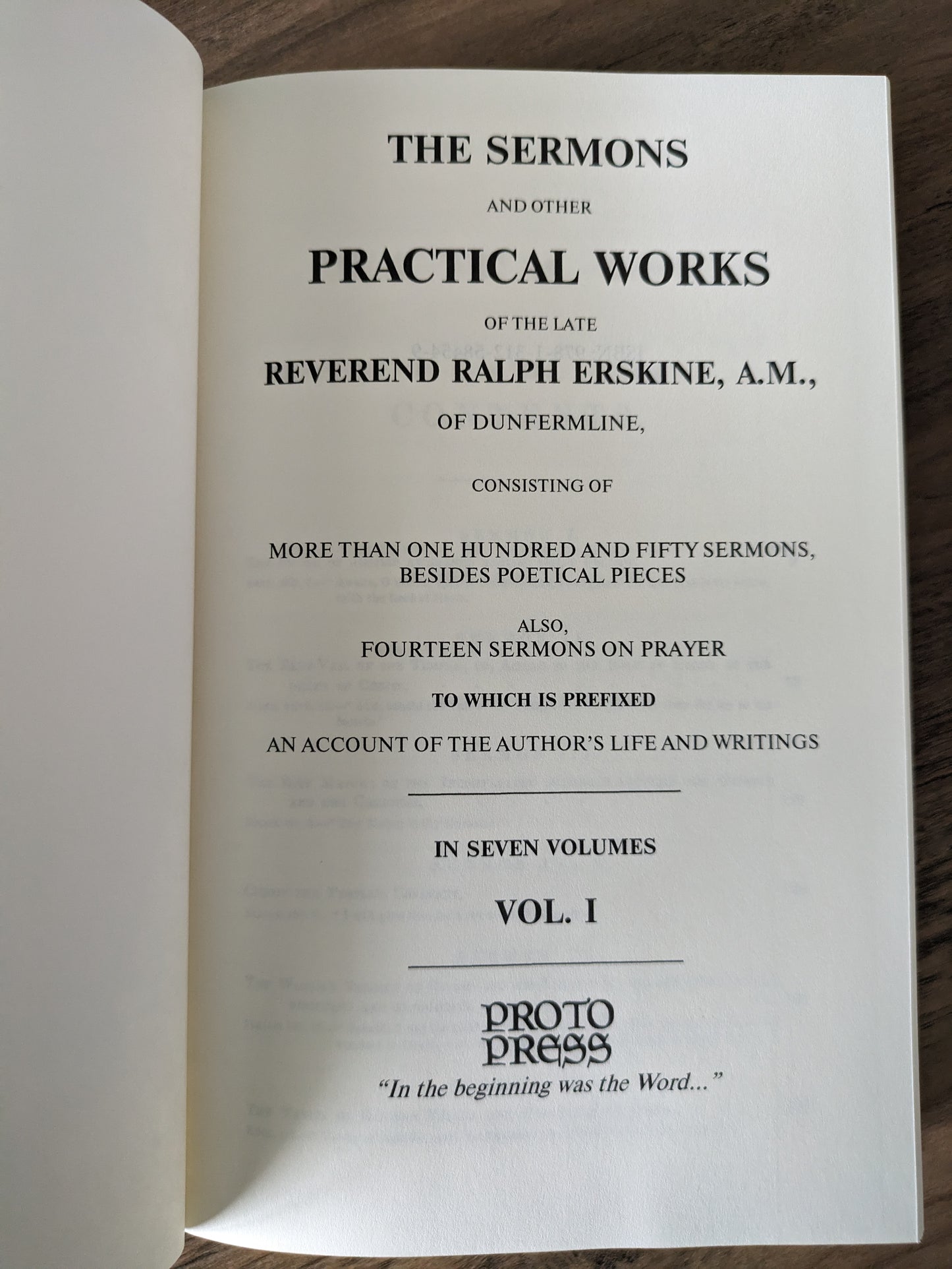 The Works of Ralph Erskine (7 volumes)
