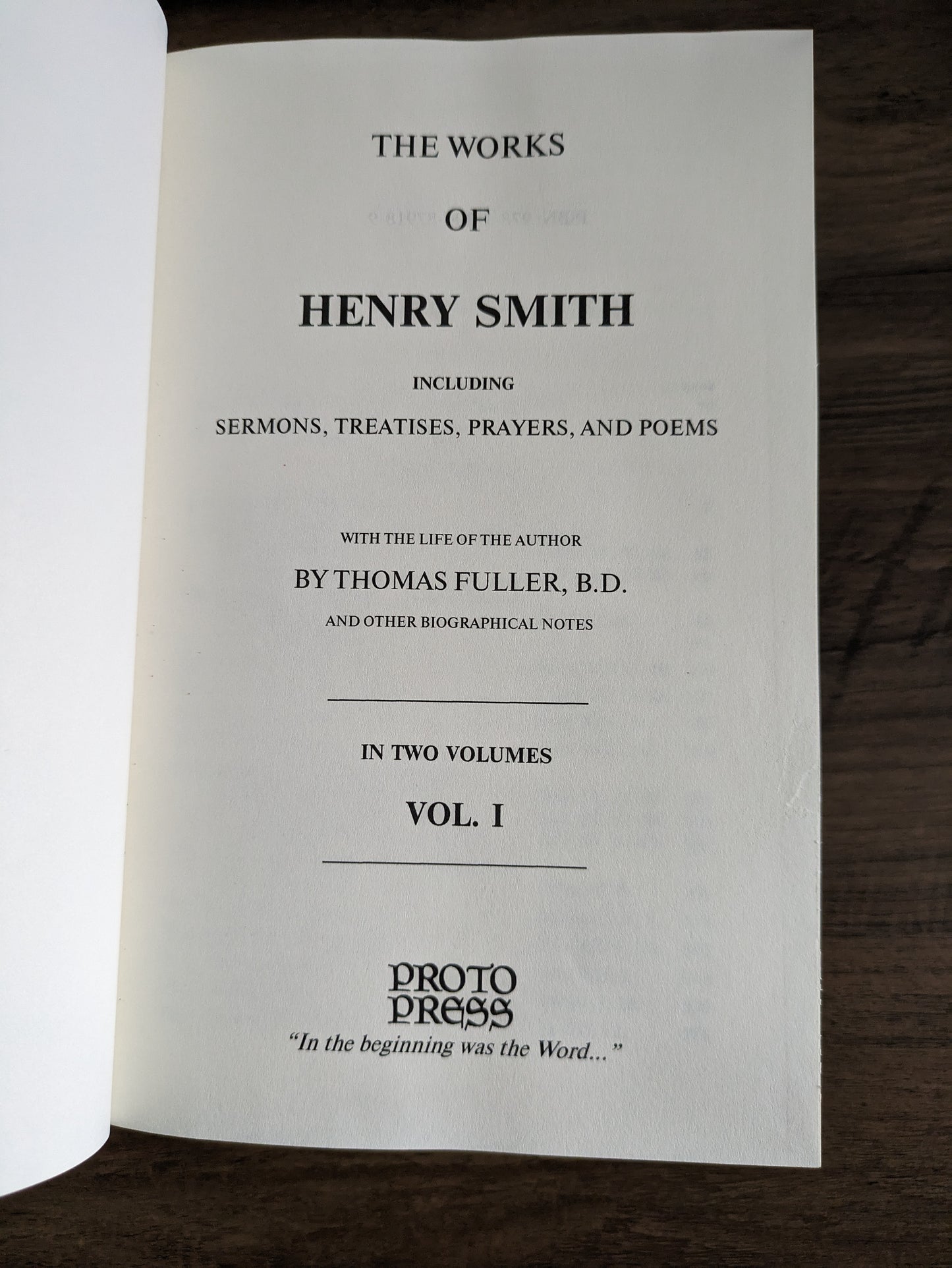 The Works of Henry Smith (2 Volumes)